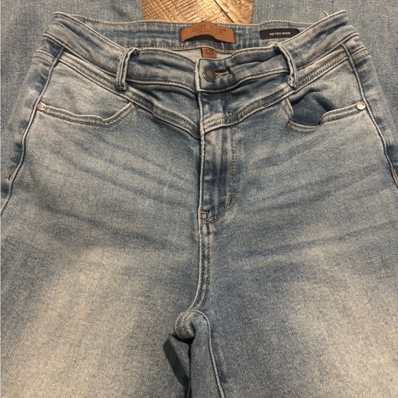 Judy Blue High Waist Vintage Wash Retro Wide - Picture 9 of 15